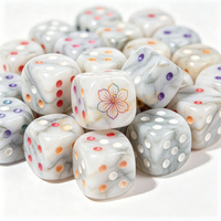 Dés de jeu en plastique acrylique personnalisés de haute qualité, 16 mm, forme arrondie, différentes tailles disponibles - Fabrication directe de dés