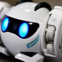 Robot jouet roulant à commande sonore pour enfants, activation vocale par applaudissement, tumbling à 360°, spectacle de lumière LED musicale, rechargeable