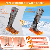 Chaussettes de sport en coton pour enfants, hautes, auto-chauffantes, à piles USB, de haute qualité, imperméables, écologiques, pour l'hiver