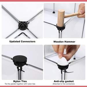 Enclos de jeu pour animaux de compagnie en plastique personnalisé en vrac, à assembler soi-même, léger et portable, pour chiens, chats et petits animaux - Product Image 6