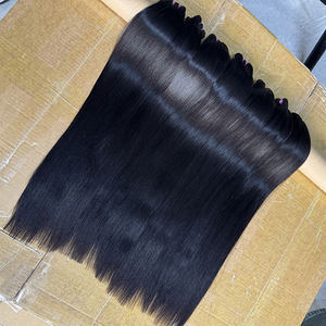 Cabello Humano Virgen Camboyano Liso Natural, Extensiones de Doble Trama a Máquina, Cutícula Alineada, Sin Enredos, Sin Caída, Directo de Fábrica - Product Image 2