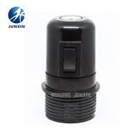 Enchufe de plástico M10 para lámpara, interruptor de empuje E27, soporte de lámpara de baquelita eléctrica con interruptor