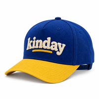 Casquettes de baseball à 5 panneaux personnalisées, en coton, respirantes, à séchage rapide, certifiées CE, conformes RoHS, pour les sports de plein air, vente en gros