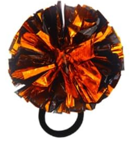 8cm di diametro piccola cravatta per capelli da polso <span class=keywords><strong>Pom</strong></span> pon Cheerleading metallico con elastico - Product Image 3