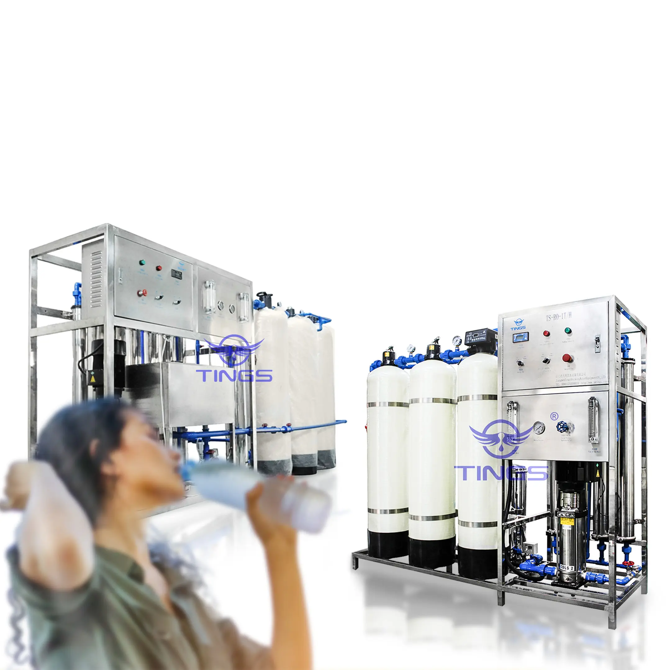 RO Water System Treatment Plant 1000LPH Mini Water Treatment Plant Water Filter Machine