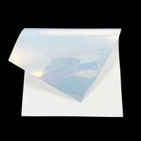 Autocollant 8C brillant argenté en PET avec support blanc, étiquettes imprimables pour emballage, feuille de papier