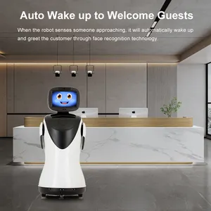 Smart Dancing Reception Humanoid Robot Artificial Intelligent Server Interact Robot For Restaurant