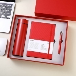 Juego de Regalo FUXI de Lujo para Negocios, Cuaderno de Tela Azul con Logotipo Grabado, Termo, Bolígrafo, Personalización, Regalo de Alta Gama para San Valentín - Product Image 2