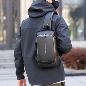 Sac de rangement à bandoulière étanche de haute qualité avec serrure, sac antivol USB personnalisé, sac de rangement à bandoulière, vente chaude - Product Image 3