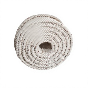 Corde en polyester PP blanche enroulée GKI-4S à 4 brins avec ligne de traçage rouge pour bateaux de pêche marine, fabriquée au Vietnam - Product Image 1