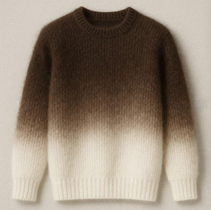 Suéter Unisex con Aspecto de Mohair, 100% Algodón, Tejido Degradado, Jersey Informal para Otoño e Invierno, Logotipo Personalizado, Marca Privada, Venta al Por Mayor de Fábrica - Product Image 1