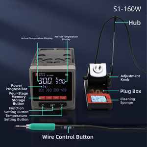 Station de soudage compatible avec les poignées T245/T115/T210, tête en <span class=keywords><strong>fer</strong></span> à chauffage rapide pour réparation de circuits imprimés - Product Image 2