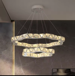 Luces colgantes de tendencia diseño dorado techo colgante dormitorio decorativo lujo K9 araña de cristal - Product Image 3