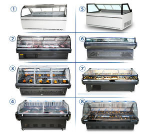 Refrigerador enfriador Refrigerador de carne Escaparate de carne Refrigerador de exhibición de carne de puerta abierta para <span class=keywords><strong>delicatessen</strong></span> y mariscos - Product Image 5