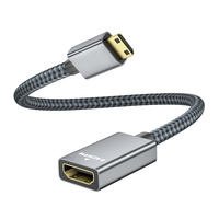 Câble Mini HDMI vers HDMI standard ULT-unite plaqué or, convertisseur HDMI2.0 4k pour caméra, projecteur, ordinateur portable, écran TV