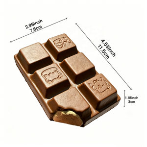 Réplica de Barra de Chocolate con Diseño de Dibujos Animados en Relieve, Modelo de Chocolate Relleno con Efecto Mordido, Adorno de Escritorio, Decoración para Vitrina de Pastelería - Product Image 5