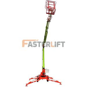 Plataforma de elevación de remolque articulada plegable de 10-26m Plataforma de trabajo aéreo de elevación telescópica de pluma remolcable - Product Image 1