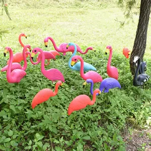 Pembe Flamingo çim Yard süs Flamingo bahçe heykeli kırmızı Flamingo bahçe Yard dekor kaldırımlar için tropikal parti dekor