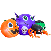 Décorations Gonflables LED Colorées pour Halloween : Petit Démon, Monstre, Citrouille, Crabe – Idéales pour Fêtes et Événements