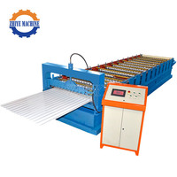 Machine de formage de tôles de toiture en acier de type IBR trapézoïdal entièrement automatique