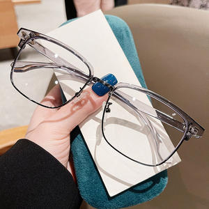 Gafas Qianai de media montura con filtro de luz azul, montura rectangular unisex, con lentes de acetato y protección anti UV. - Product Image 2