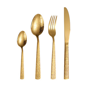 Stainless Steel Cutlery Set 4 Pieces Full Patterned Western Style For Home And Hotel Use - Product Image 4