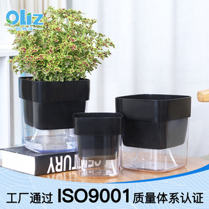 Eco Friendly Plastic Flower Pots for Home Garden and Hanging Use Self Watering Plant Pot for Indoor <b>Vegetables</b> - Product Image 3