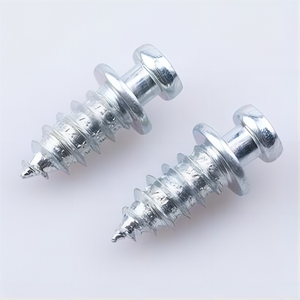 Verzinkte ISO metrische M6x13mm koolstofstalen platte kop verborgen 2-in-1 mini fix connector schroef meubelbout - Product Image 2