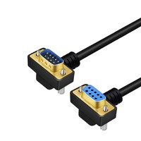 Cable Serial DB9 Macho a Hembra de 270 Grados, Conector Chapado en Oro, Cable de Transferencia de Señal de Baja Pérdida