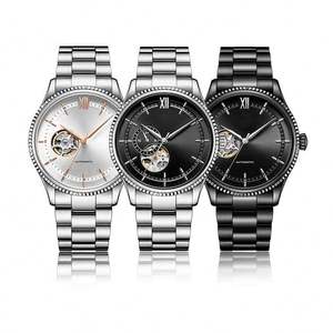 Relojes Mecánicos Automáticos de Lujo con Diseño Hueco para Hombre, Correa de Acero Inoxidable, Resistentes al Agua, Venta al Por Mayor - Product Image 1