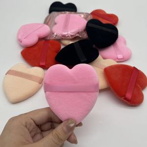 Esponja de Maquillaje Facial Portátil de Terciopelo con Forma de Corazón, Impresa a Medida, Herramienta de Belleza de Marca Privada - Product Image 6