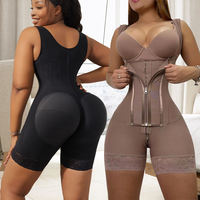 Faja colombiana de compresión postquirúrgica de cuerpo completo, moldeadora de abdomen y levanta glúteos, talla grande