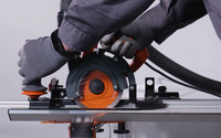 Machine à découper les carreaux de piste portable DE-125 (3600 mm) - Machine à découper électrique et manuelle à double usage pour les grandes dalles de carreaux de marbre