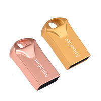 Memoria USB 2.0 Metálica con Llavero, 64gb 32gb 16gb, Personalizable con Logotipo, Mini Pendrive, Memoria USB, Venta al Por Mayor