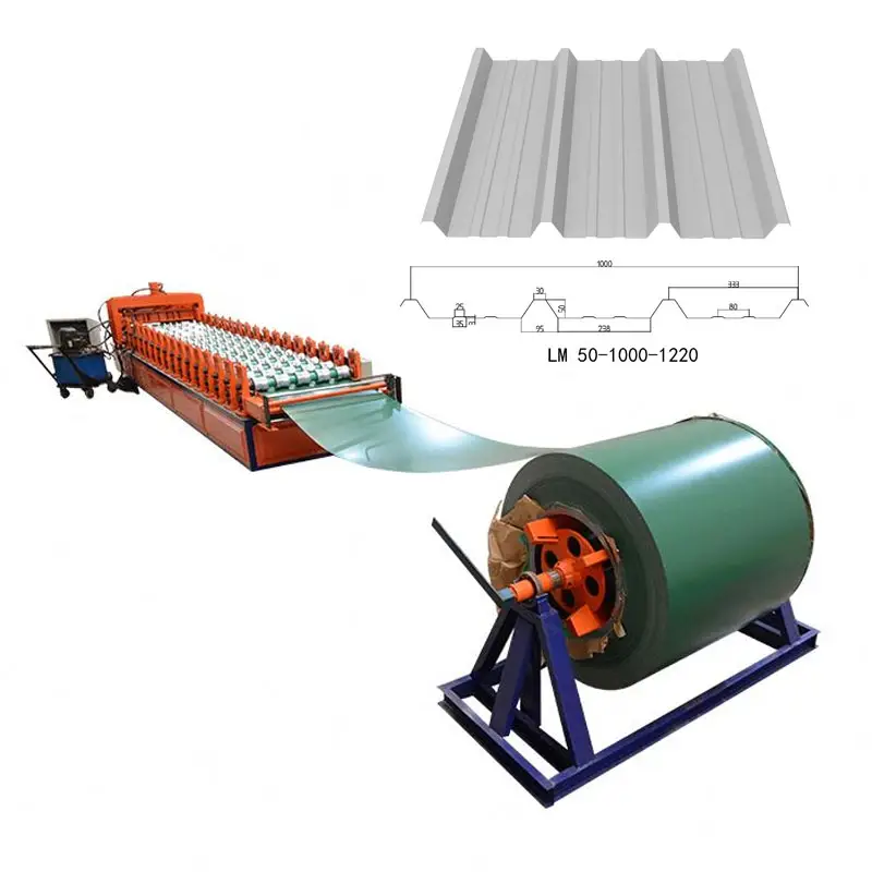 Machine de fabrication de tuiles LM Machine de fabrication de tôles de toiture ondulées pour toit trapézoïdal Ibr