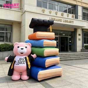 Oso Inflable con Temática de Graduación y Libros para Marketing en el Campus - Product Image 4