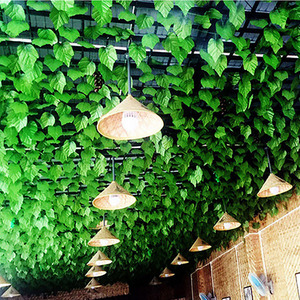 Hotsale 2.3m de <span class=keywords><strong>lierre</strong></span> artificiel vignes pastèque raisin feuilles suspendues feuilles artificielles en plastique - Product Image 1