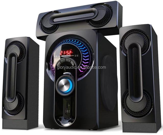 3.1 CH Multimedia Home Theatre System with LED Light USB Interface Stereo Hi-Fi Subwoofer Speaker