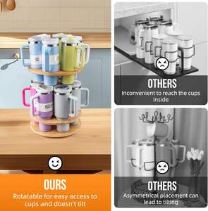 Organizador de Botellas de Agua para Vasos Stanley de 20/30/40 oz, Soporte Giratorio para Vasos Stanley, Estante de Almacenamiento para Botellas de Agua - Product Image 5