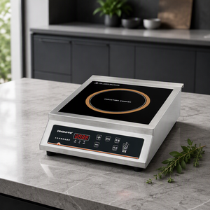 <span class=keywords><strong>Placa</strong></span> de <span class=keywords><strong>Inducción</strong></span> Portátil de 3500W, Un Solo Fuego, Compacta, con Panel de Vidrio Microtile, 220V, para Uso en el Hogar y la Oficina - Product Image 4