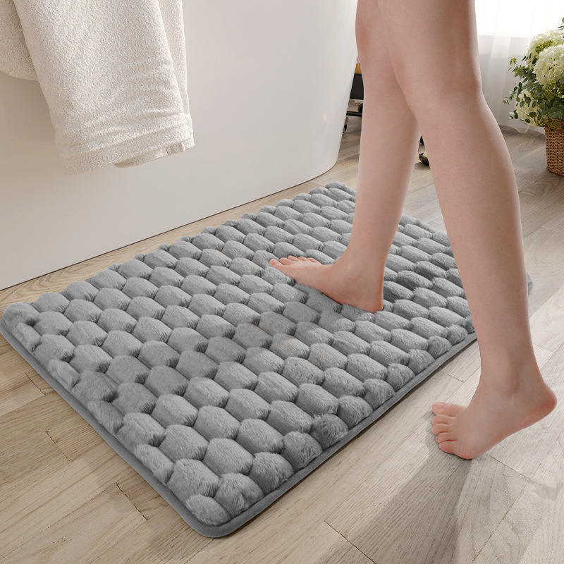 Alfombra de baño de algodón de alta densidad - gris granulado