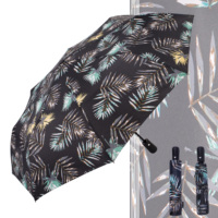 Parapluie pliant 3 sections RST avec impression homme et femme, ouverture automatique