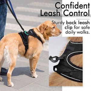 Muestra Gratuita: Arnés para Perro Antitirones con 2 Clips para Correa, Chaleco Oxford Reflectante Antiestrangulamiento con Asa de Control Fácil - Product Image 6