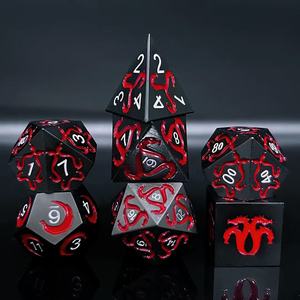 Metall Rpg Custom Logo Dungeons und Drachen Polyed rische Dnd Mixed Color Würfel 7 teile/satz - Product Image 4