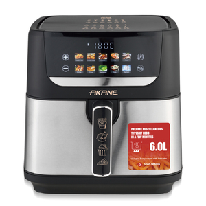 Freidora de Aire AKANE 1750W 6L Multiusos Hot 360 °   Circulación de Aire con 80% Menos Grasa, Control Digital para Pollo Asado, Papas Fritas y Pasteles - Product Image 5