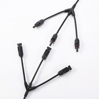 Connecteur solaire de type Y étanche IP67 à courant élevé connecteur MC4 parallèle 2 à 1 branche 30A 1000V DC pour systèmes photovoltaïques