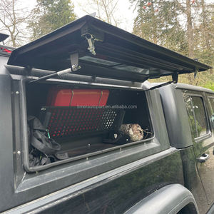 Overland Hilux 4 Portes Pickups Camion Lit <span class=keywords><strong>Acier</strong></span> Hard Top Auvent Cap Tonneau Couverture avec Côté Intérieur Étagère de Rangement Boîtes - Product Image 4