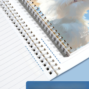 Quaderno a spirale quadrato con copertina fumetto, carino, formato A5, con pagine a righe orizzontali, spesso, per appunti e diario - Product Image 3