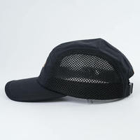 Casquettes de sport personnalisées avec logo imprimé, entièrement en mesh, respirantes et légères, pour hommes, 5 panneaux, Yukaihe OEM.