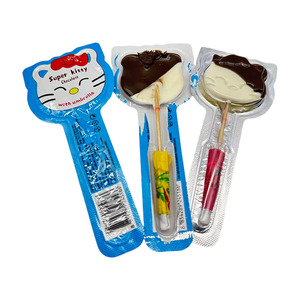 Wholesale <strong>Cat</strong>-shaped Sweet <strong>Milk</strong> Chocolate Sauce Candy Toy with Umbrella Toys - Product Image 1